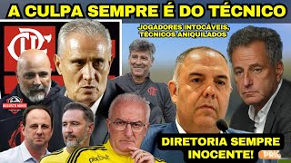 NO FLAMENGO A CULPA SEMPRE É DO TÉCNICO JOGADORES E DIRETORIA SEGUEM INTOCÁVEIS [upl. by Nohcim]