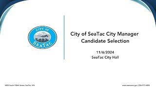 City Manager Candidate Presentations [upl. by Dusa]