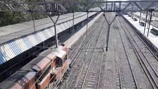 Hard Chugging Alco amp Arrival Announcement of 17031 Mumbai Hyderabad Express  Central Railways [upl. by Coral]