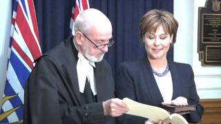 Premier Christy Clark sworn in as Member of the Legislative Assembly [upl. by Ahseneuq]