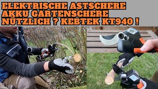 Elektrische Astschere  Akku Gartenschere  Mein Test der Kebtek KT940 [upl. by Volney999]