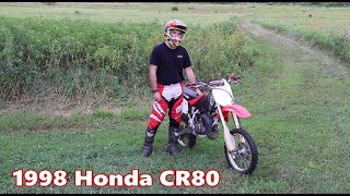 1998 Honda CR80 Powerband Revs Full Throttle Acceleration  WOT  2Stroke [upl. by Jenni]