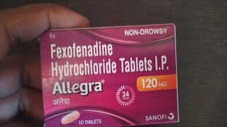 Allegra 120 mg tables review in hindi  fexofenadine hydrochloride tables [upl. by Idihsar]