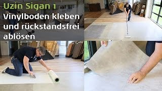 Vinylboden kleben und rückstandsfrei ablösen mit Uzin Sigan 1 [upl. by Assanav615]