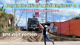 A DAY IN THE LIFE OF A CIVIL ENGINEER SITE VISIT EDITION  Engineer Work Series Ep 3 Philippines [upl. by Eremihc]