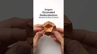 Origami Excavated Dodecahedron shorts [upl. by Nnylasor]