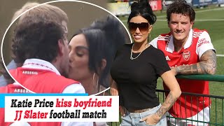 News Katie Price shares a kiss with boyfriend JJ Slater as she supports him during charity [upl. by Tamar]