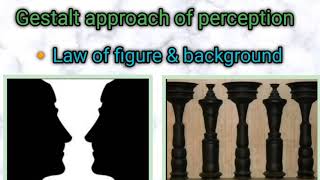 Figureground Perception Gestalt Theory Perceptual Organisation law of figure amp background [upl. by Ahtelahs]