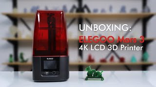 Unboxing ELEGOO Mars 3 Mono LCD 3D Printer [upl. by Sokim915]