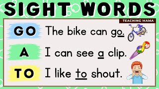 LETS READ  SIGHT WORDS SENTENCES  GO A TO  PRACTICE READING ENGLISH  TEACHING MAMA [upl. by Jerman]