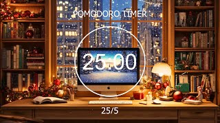 255 Pomodoro 🍮 Christmas Space Lofi Deep Focus StudyWork Concentration chill lofi hip hop beats [upl. by Llemert]