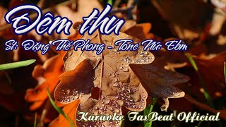 Karaoke Đêm Thu Tone Nữ  TAS BEAT [upl. by Amri]