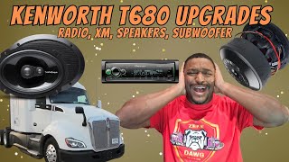 Kenworth T680 Upgrades Radio XM Speakers Subwoofer [upl. by Cryan]