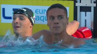 4686 DAVID POPOVICI WR  Mens 100m Freestyle Final  Rome 2022 LC EC [upl. by Enelcaj]