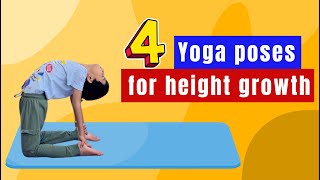 Four yoga poses for height growth in children  Balahyogi  Kids yoga [upl. by Clayberg]