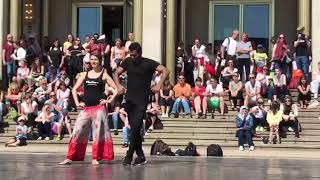 Bollywood salsa dance  shape of you bhangra  world dance day  Jose Varghese y Janine  Ed Sheeran [upl. by Enahpad]