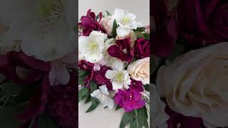 Rinlong 16 Fuchsia amp Cream Bridal Bouquet Wedding Flowers bridalbouquet [upl. by Aim]