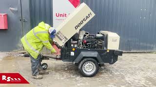 DOOSAN 741  COMPRESSOR  RS MACHINERY HIRE AND SALE [upl. by Erdnaid799]