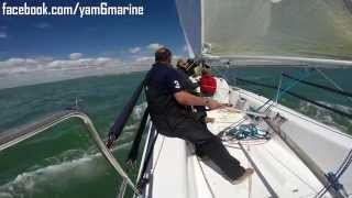 GoPro Hero 3 1720 Cork Sailing Yacht Racing on the Solent UK  Modified with cabin [upl. by Uwkuhceki]