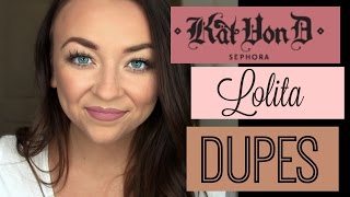 Kat Von D Everlasting Lipstick Lolita Drugstore DUPES [upl. by Aliac]