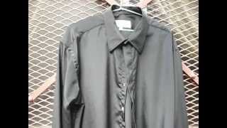 camisa de seda artificial color negro [upl. by Aitnis]