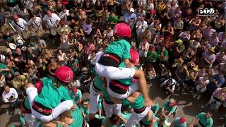 Castellers de Vilafranca  7 de 9 amb folre  Sant Fèlix 2023 [upl. by Hobbie]