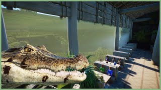 🐊Spectacled caiman habitat with an underwater restaurant  Lurelin Zoo  Planet Zoo  speedbuild☔️ [upl. by Power]