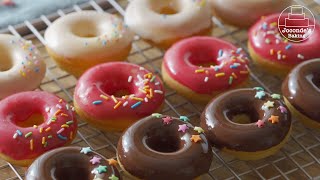 구움도넛과 세가지 맛 글레이즈 No색소 Moist Baked Doughnuts glazed with three different flavors [upl. by Odla]