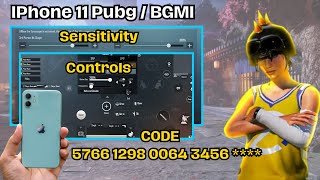 iPhone 11 Pubg Sensitivity🔥  Pubg Mobile [upl. by Layne445]