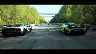 McLaren 765LT Vs Lamborghini Aventador SVJ DRAG RACE [upl. by Byler]