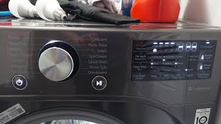 LG WM4500HBA washer full cycle Default Normal cycle with Turbowash™️ [upl. by Oibesue]