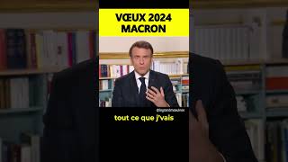 Les vœux 2024 de Macron  les souhaits pour 2024 [upl. by Ehsrop176]