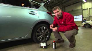 Toyota how to  Use a tyre repair kit [upl. by Anerhs]