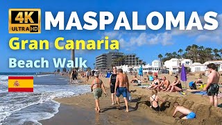 Maspalomas Gran Canaria Spain Beach Walk [upl. by Amabil]