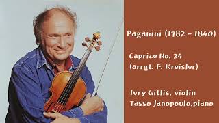 Ivry Gitlis  Paganini Caprice No 24 arrgt L Auer [upl. by Aehc]