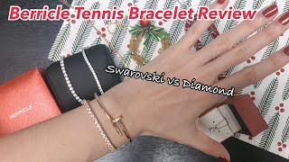 Berricle Review  Swarovski tennis bracelet  Christmas jewelry gift [upl. by Lerraf]