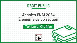 Annales ENM 2024  Droit public [upl. by Eeram]