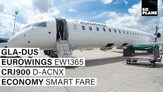 TRIP REPORT  Eurowings  CRJ900  Glasgow to Dusseldorf  Full Flight [upl. by Etiragram]