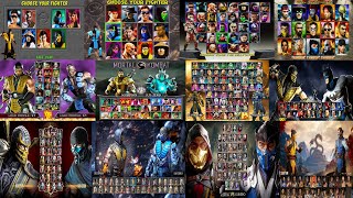 Mortal Kombat Select Screen Evolution MK To MK1 1992  2023 [upl. by Tongue]