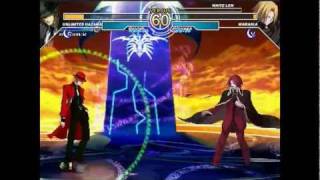 Mugen MBAA BM Unlimited Hazama battle [upl. by Kerat]