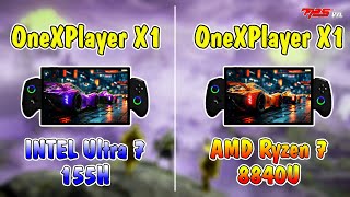 One XPlayer X1  Ryzen 7 8840U vs intel Ultra7 155H [upl. by Sabanrab]