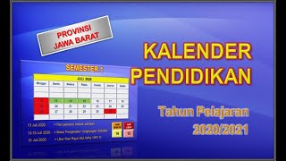 Kalender Pendidikan TA 20202021 [upl. by Tnilk]