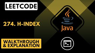 LeetCode 274 HIndex Java [upl. by Cryan]