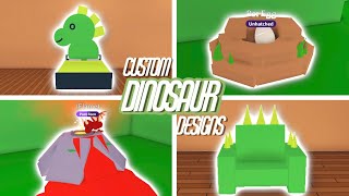 Custom DINO FURNITURE Design Ideas amp Building Hacks  Roblox Adopt Me [upl. by Arihat]