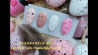 Paasnagels Met Pink Gellac En Egg Shell  Makkelijke Nail ar ♥ Diamantnails [upl. by Ober]