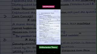 Utilitarianism Theory Jurisprudence LLB BALLB JUDICIARY [upl. by Ardnaid807]