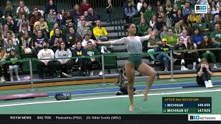 Delanie Harkness Floor Michigan State vs Michigan 2023 9850 [upl. by Cadell]