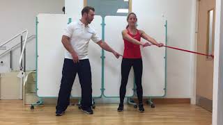 Thoracic rotation with resistance band [upl. by Alasdair]