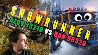 SnowRunner Azov 73210 vs DAN 96320 best HEAVY truck showdown [upl. by Daria211]