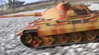 King Tiger tank 135 model budget RC conversion [upl. by Annaeerb]